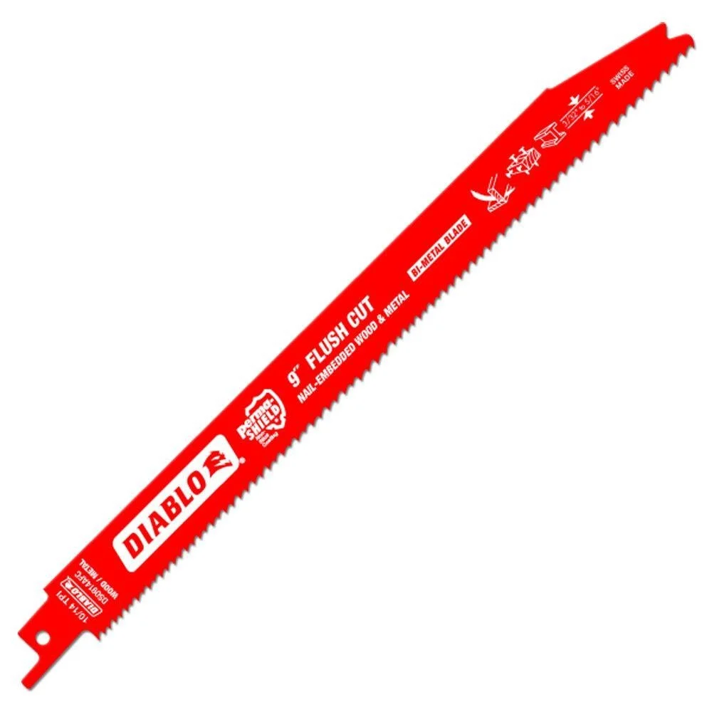 Diablo Tools 9" 10/14Tpi Bi-Metal Reciprocating Saw Blade For Flush Cutting