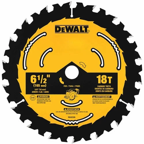Dewalt Dwa1612Cmb 6-1/2 In. Circular Saw Blade 18T - 5Pk