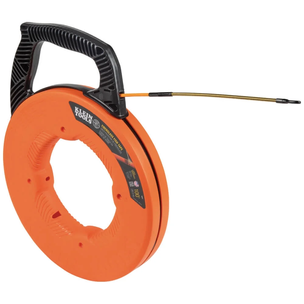 Klein 56351 100 ft. Fiberglass Fish Tape w/ Leader