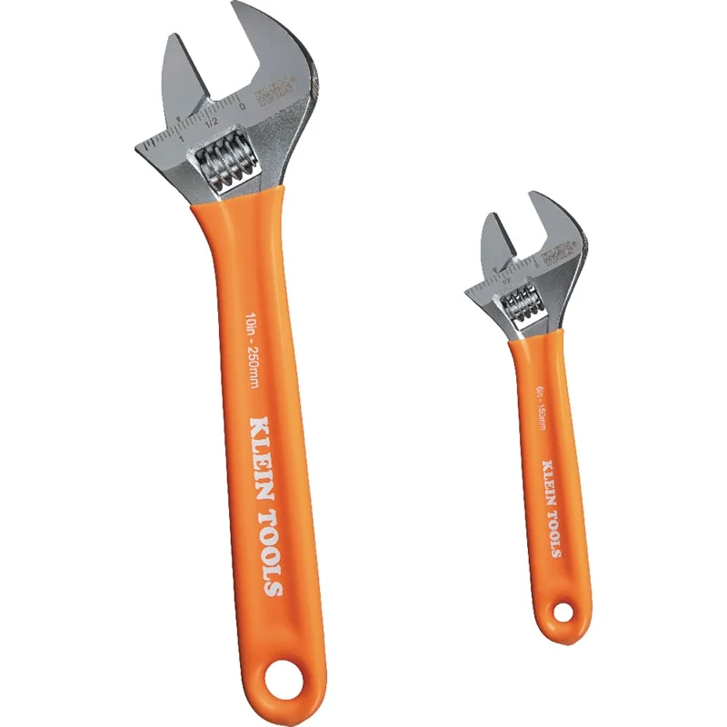 Klein Tools Extra-Capacity Adjustable Wrenches, 2-Piece