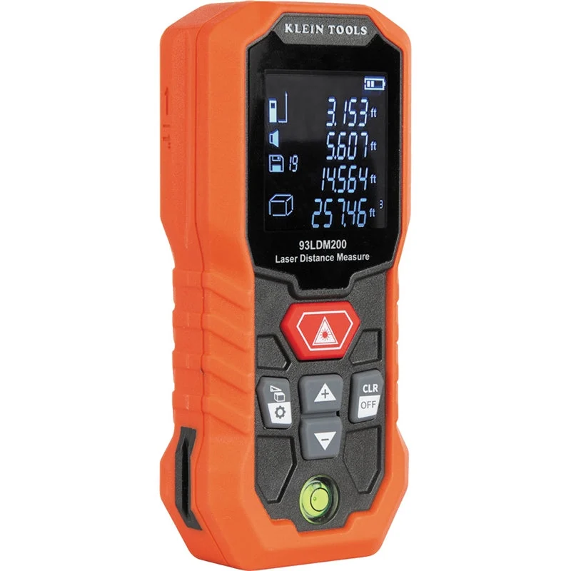 Klein 93LDM200 Laser Distance Measurer, 200'
