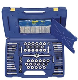 Irwin 1841432 Performance Threading System Self-Aligning Deluxe Tap Die And Drill Bit Set 116-Piece
