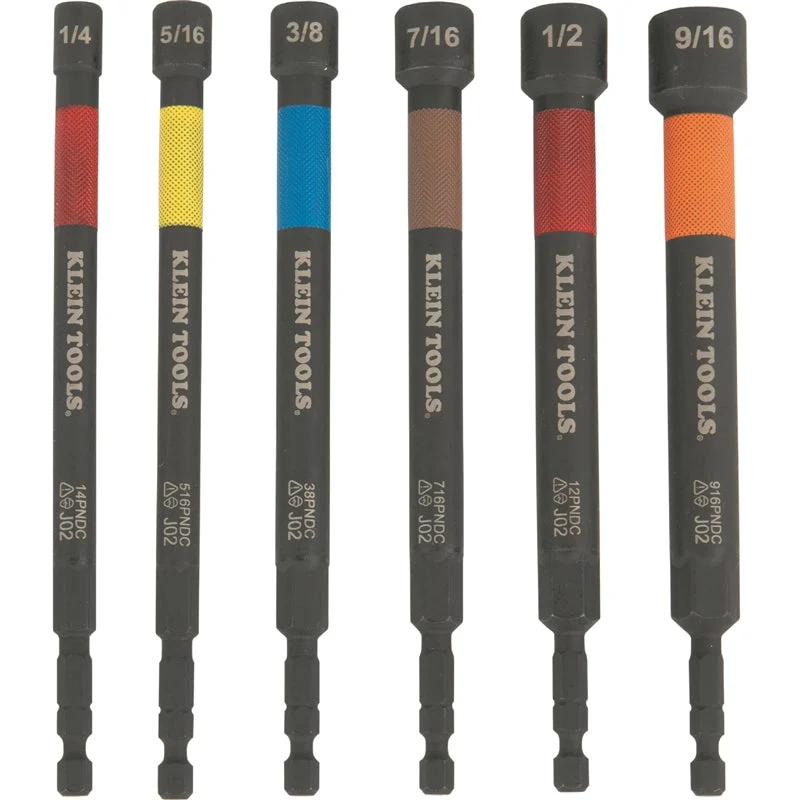 Klein 32930 Magnetic Power Nut Setters, 6 Pc