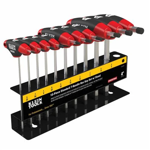 Klein Tools JTH410E SAE T-Handle Set w/Stand 4" L 10 Pc