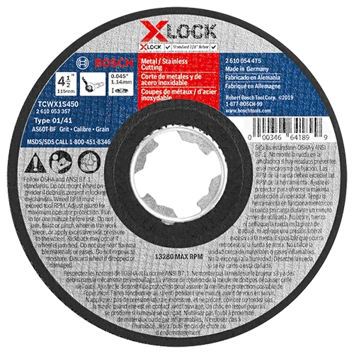 Bosch TCWX1S450 X-Lock Thin Metal/SS 4-1/2 x .045 in.