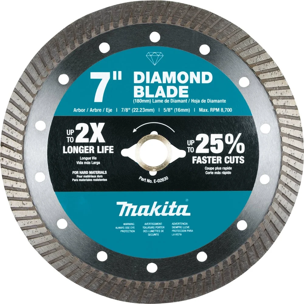 Makita E-02630 7 in. Diamond Blade Turbo Hard Material
