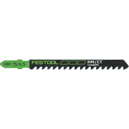 Festool 204343 HM75/4.5 Jigsaw Blades 3 in. 5 TPI