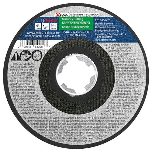 Bosch CWX1M450 X-Lock Masonry T1 4-1/2 in. x 1/16 in.