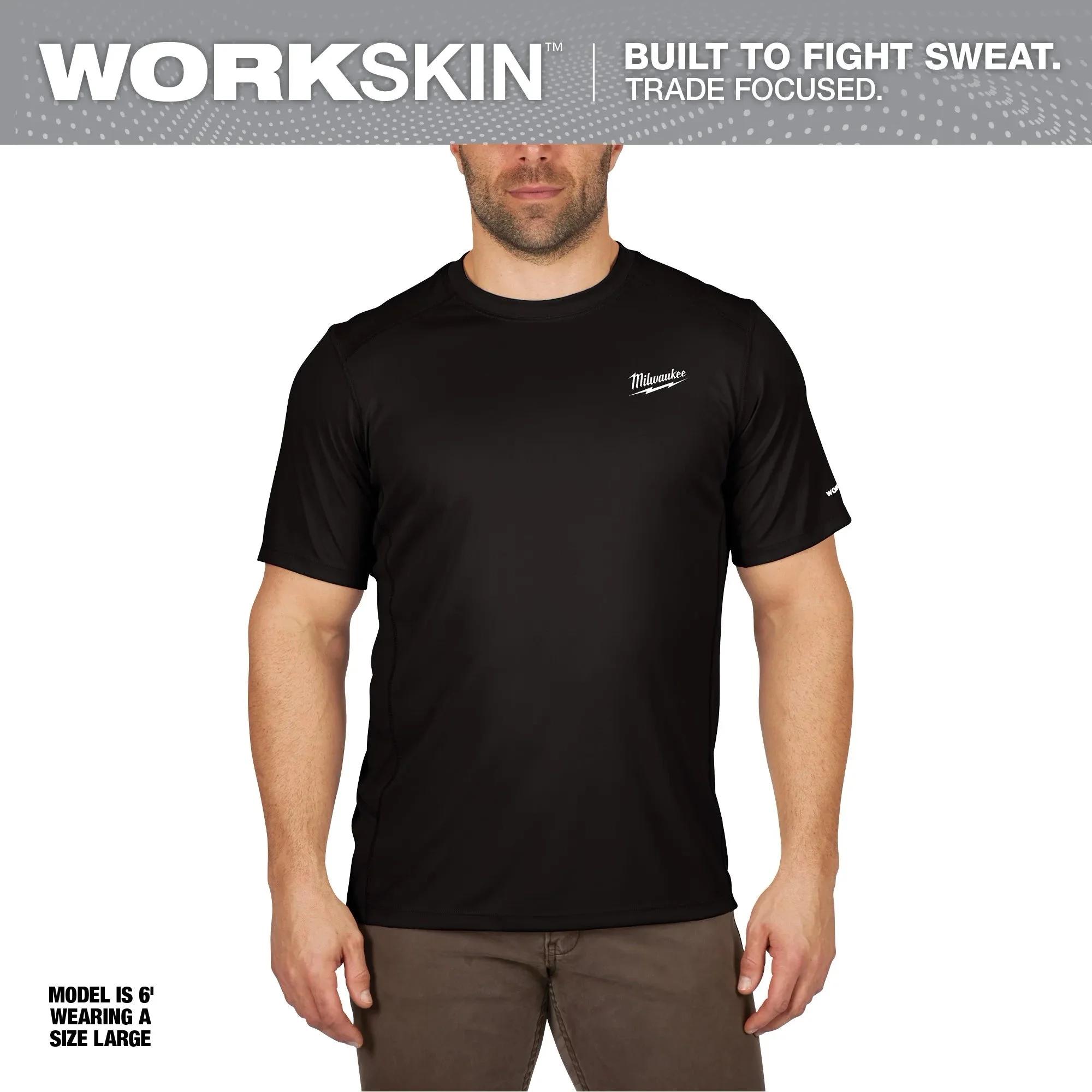 Milwaukee 414B-2X WORKSKIN LIGHT SS SHIRT - BLACK 2X