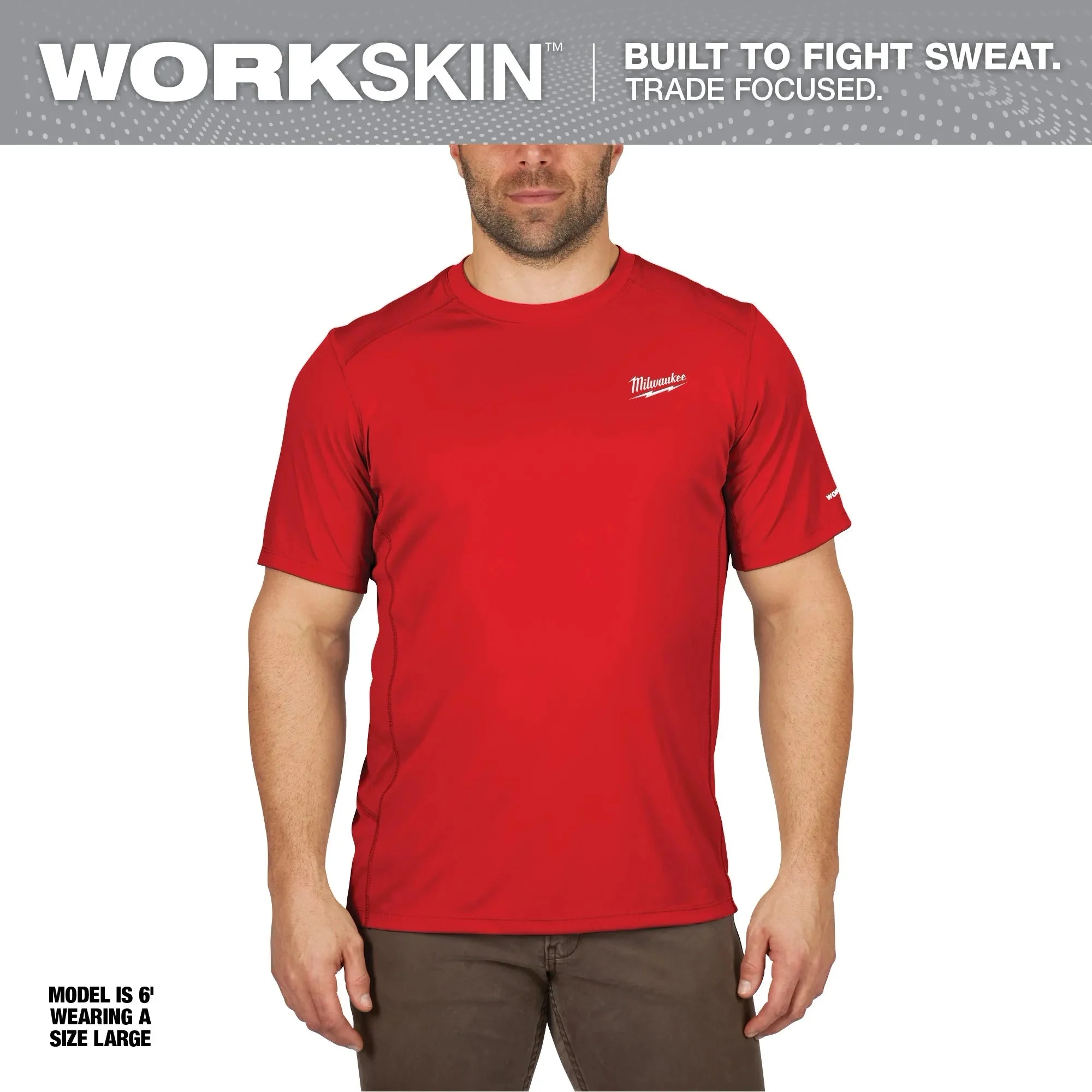 Milwaukee 414R-2X WORKSKIN LIGHT SS SHIRT - RED 2X