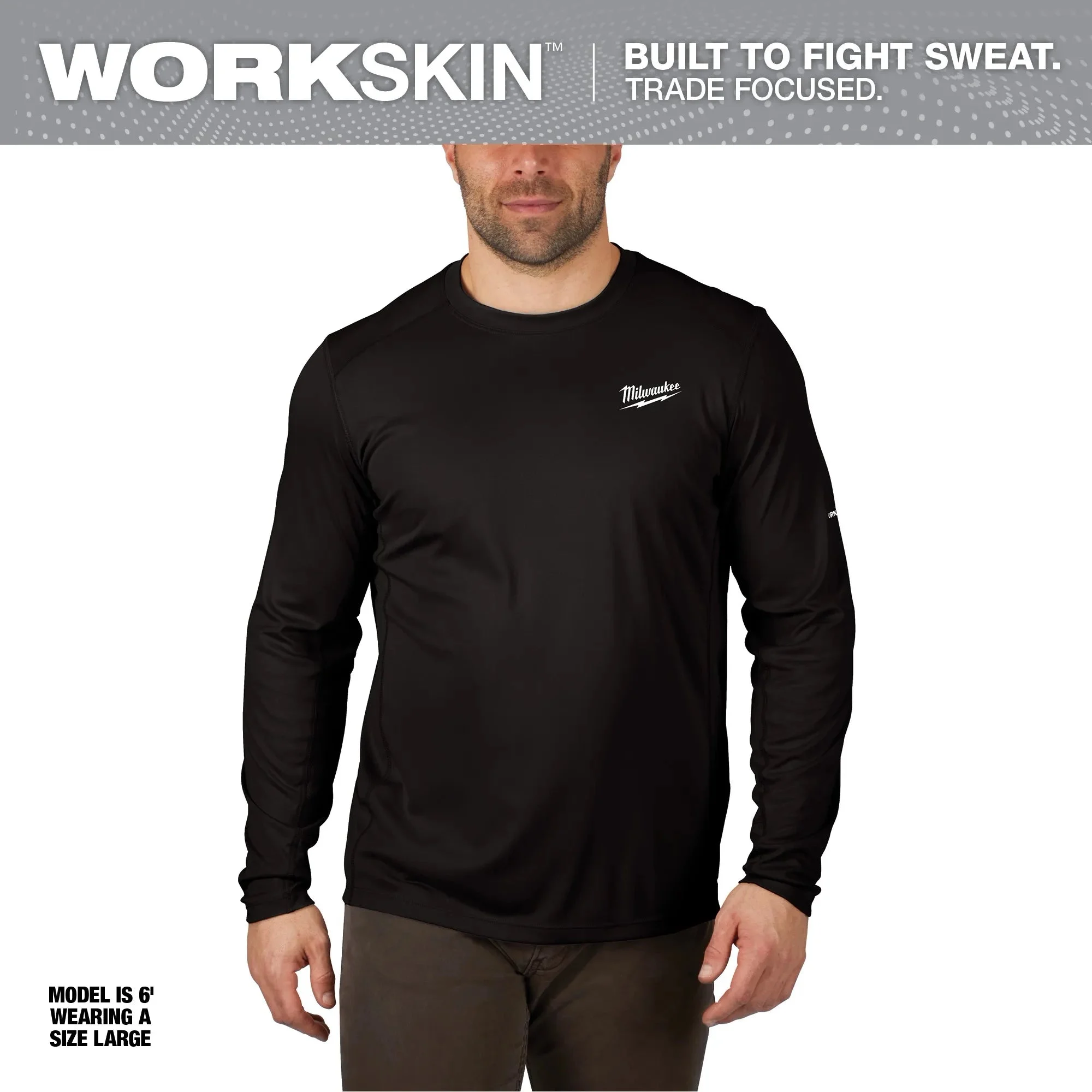 Milwaukee 415B-2X WORKSKIN LIGHT LS SHIRT - BLACK 2X