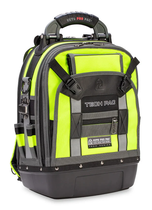 Veto Tech Pac VPP10063 Large Tool Backpack Hi-Viz Yellow