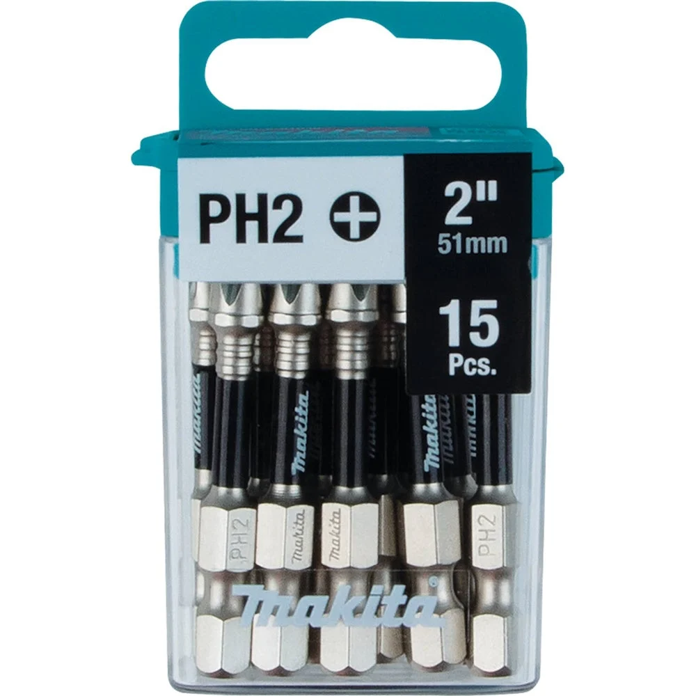 Makita E-01046 Number 2 Phillips 2 in. Power Bit 15pk