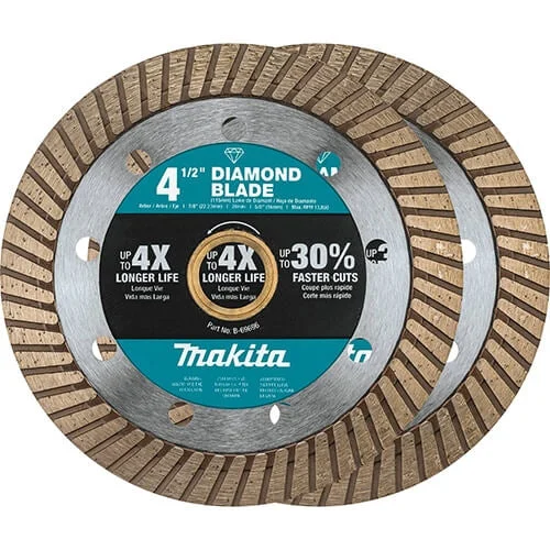 Makita B-69705 4-1/2 in. Diamond Blade, Turbo GP 2pk