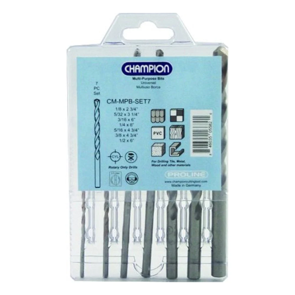Champion Cm-Mpb-Set7 Multi-Purpose Bit 7 Pc Set