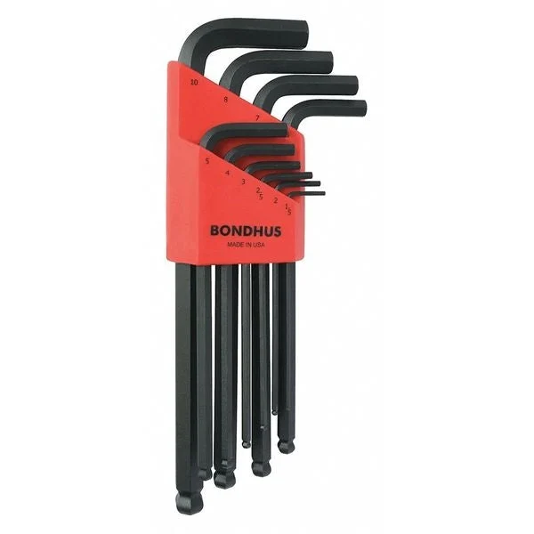Bondhus 10990 10 pc. Metric L-Shape Hex Key Set