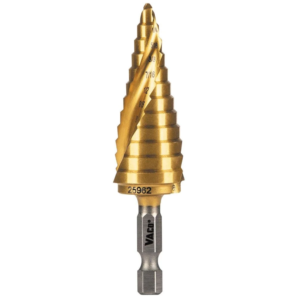 Klein 25962 3/16 in. to 7/8 in. Step Drill Bit, VACO