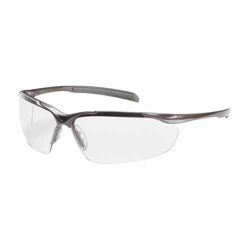 PIP 250-33-1010 Commander Eyewear, Clear Polycarbonate Lens, Anti-Reflective Coating, Semi-Rimless, Gloss Bronze Frame, Non-Slip Nose And Temple -12 Pack