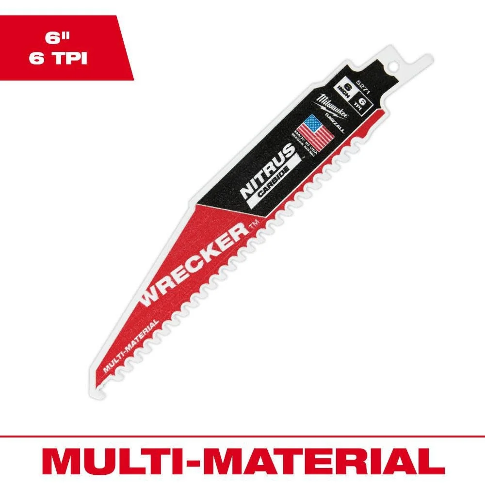 Milwaukee 48-00-5271 6" The WRECKER with NITRUS CARBIDE 1PK 5 Pack