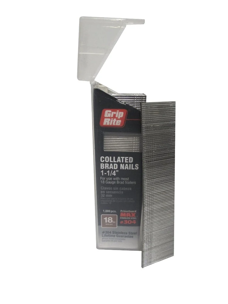 PrimeSource MAXB64876 1,000 Straight Brad Nails 1-1/4"