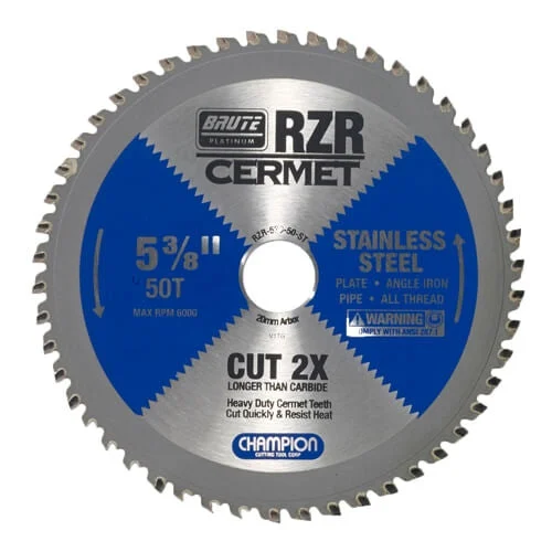 Champion Rzr-538-50-St 5-3/8 In. Cermet Saw Blade