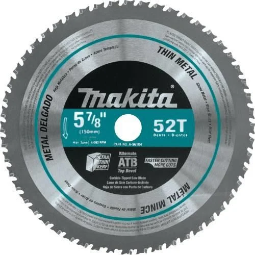 Makita A-96104 5-7/8 in. 52T Thin Metal Saw Blade