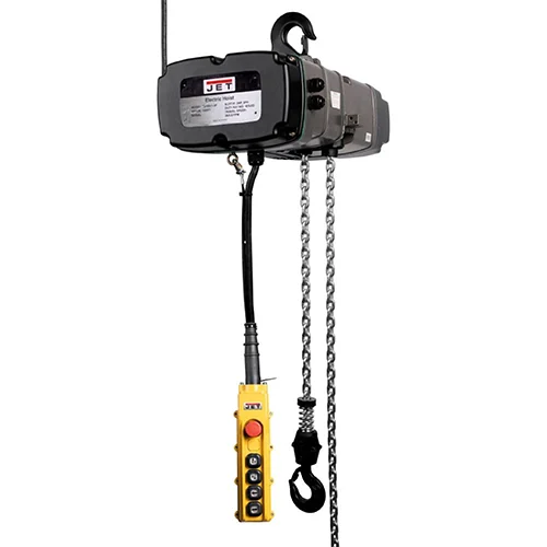 Jet 144004 1 Ton 2 Speed Electric Chain Hoist 3-Phase 10' Lift