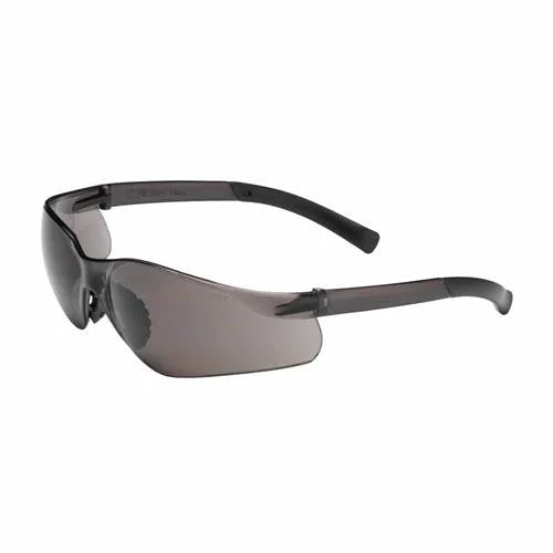 PIP 250-08-0001 Zenon Z14Sn Eyewear, Gray Polycarbonate Lens, Anti-Scratch, Black Temples W/ Rubber Tips, Soft Ribbed Rubber Nosepiece, 10 Base -12 Pack