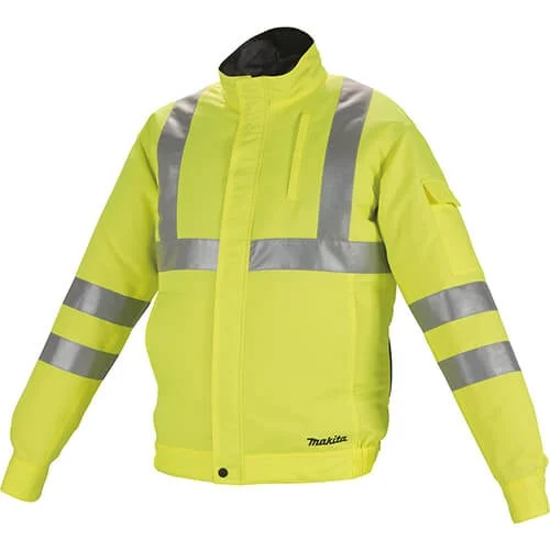 Makita DFJ214ZL 18V High Visibility Fan Jacket L