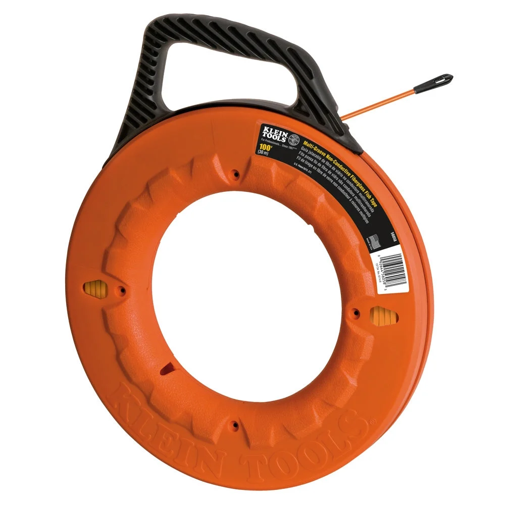 Klein 56059 Grooved Fiberglass Fish Tape 200 Feet