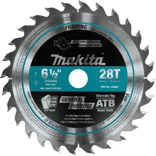 Makita A-99960 6-1/2 in 28T Cordless Plunge Saw Blade