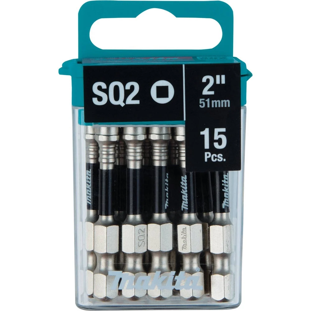 Makita E-01052 Number 2 Square 2 in. Power Bit 15pk