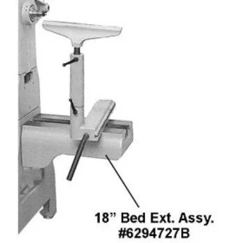 Powermatic 6294727B 18 in. Bed Ext For 3520B w/ Tool Rest Exten