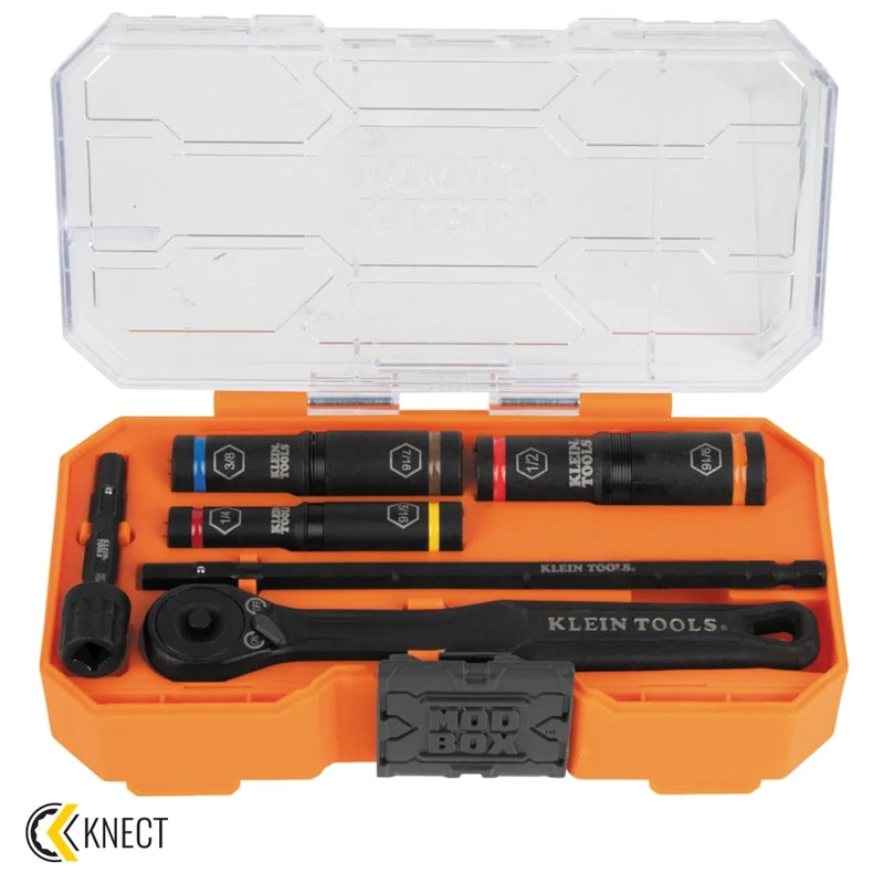 Klein 65238 Flip Socket Set, SAE, 3 Pc