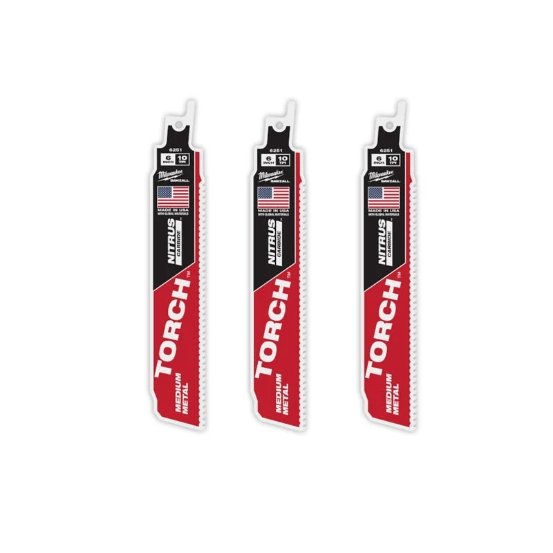 Milwaukee 48-00-6351 6 in. 10TPI Torch Blade 3pk