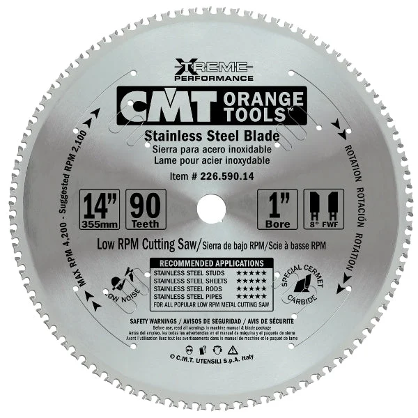 CMT 226.590.14 Stainless Steel Saw Blade, 14-Inch