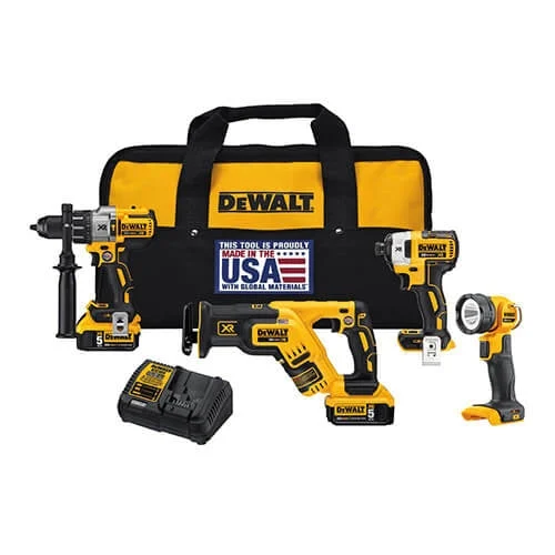 Dewalt Dck494P2 20V Max Xr 4 Tool Combo Kit