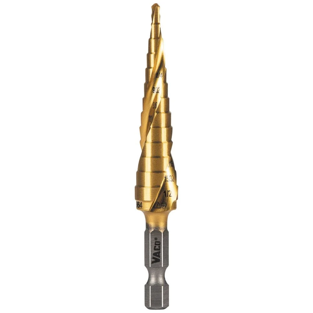Klein 25964 1/8 in. to 1/2 in. Step Drill Bit, VACO