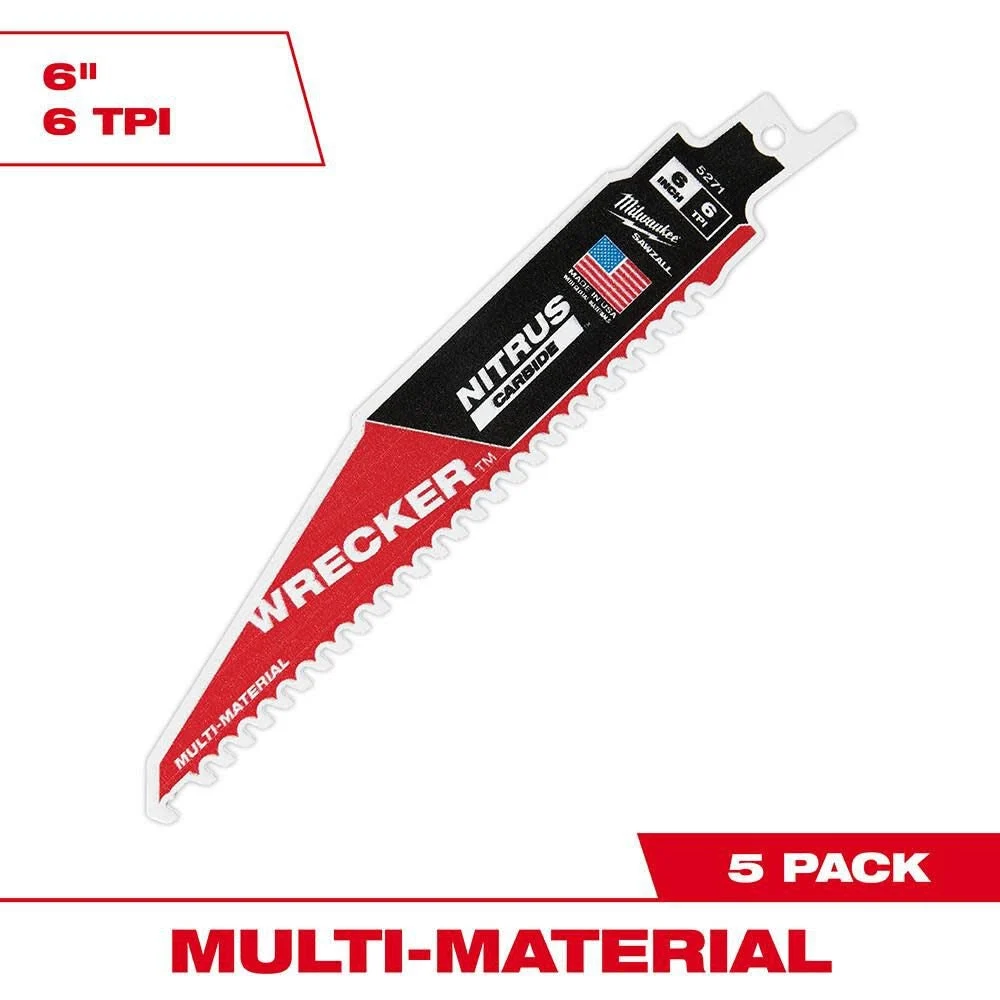 Milwaukee 48-00-5571 6" The WRECKER with NITRUS CARBIDE 5PK