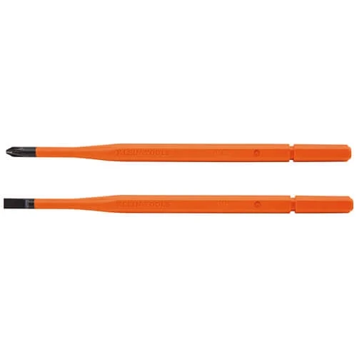 Klein 13156 Screwdriver Blades, Insulated, 2-Pk
