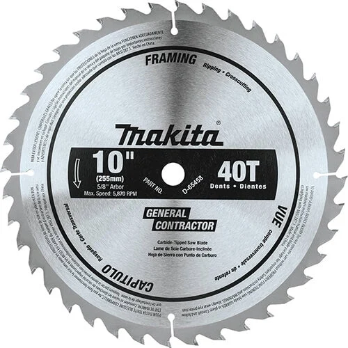 Makita D-65458 10 in. 40T Polished Miter Saw Blade