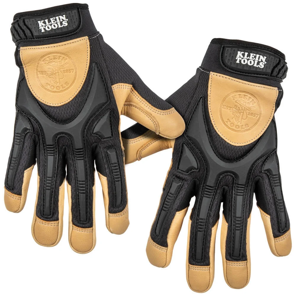 Klein 60188 Leather Work Gloves, Large, Pair
