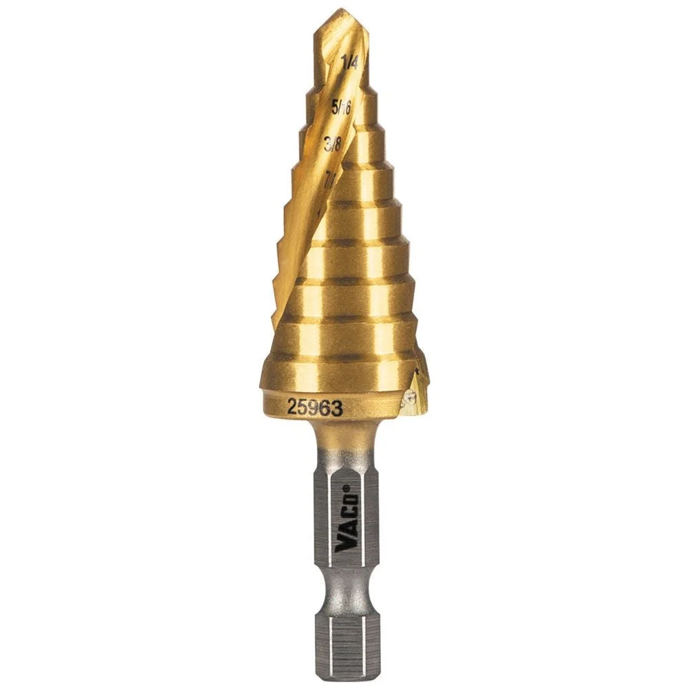 Klein 25963 1/4 in. to 3/4 in. Step Drill Bit, VACO