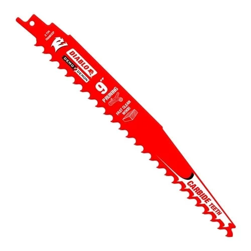 Diablo Tools 9" 3Tpi Demo Demon Carbide Teeth Reciprocating Saw Blade For Pruning And Clean Wood