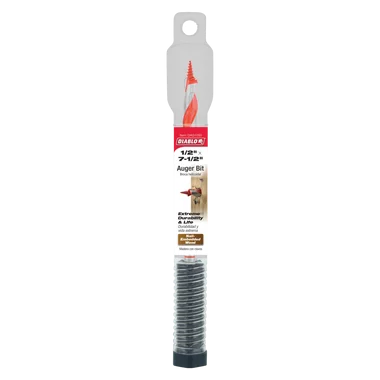 Diablo Tools 1/2" X 7-1/2" Auger Bit For Wood & Nail-Embedded Wood