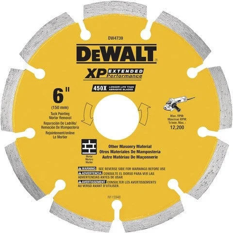 Dewalt Dw4739 6" X .250 Diamond Tuck Point Blade