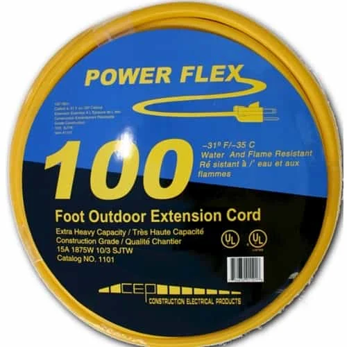 CEP 1105 10/3 X 50 Foot SJTW Yellow Extension Cord - Ace Tool Group