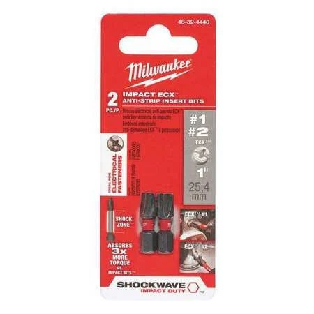 Milwaukee 48-32-4440 Insert Bit, 1/4" Shank Size, 1" Bit L